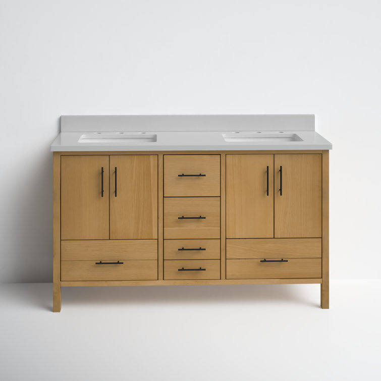 AllModern Kiara 60'' Double Bathroom Vanity with Top & Reviews | Wayfair